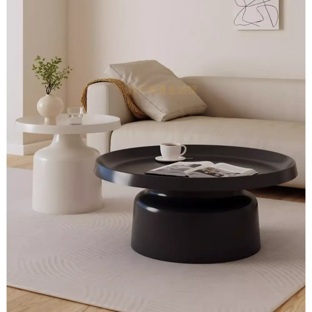 Lucas Coffee Table Set, White & Black｜ DC Concept