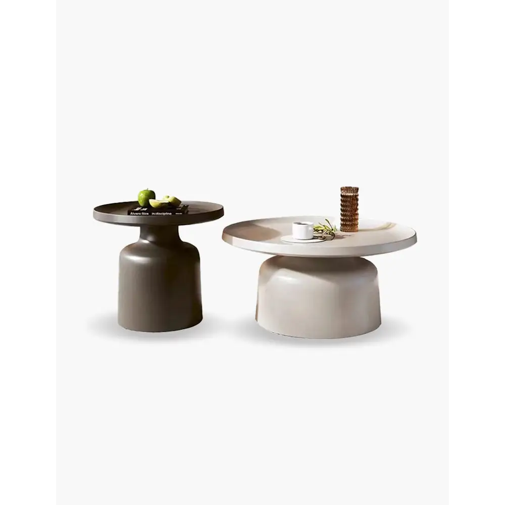 Lucas Coffee Table Set, White & Black｜ DC Concept