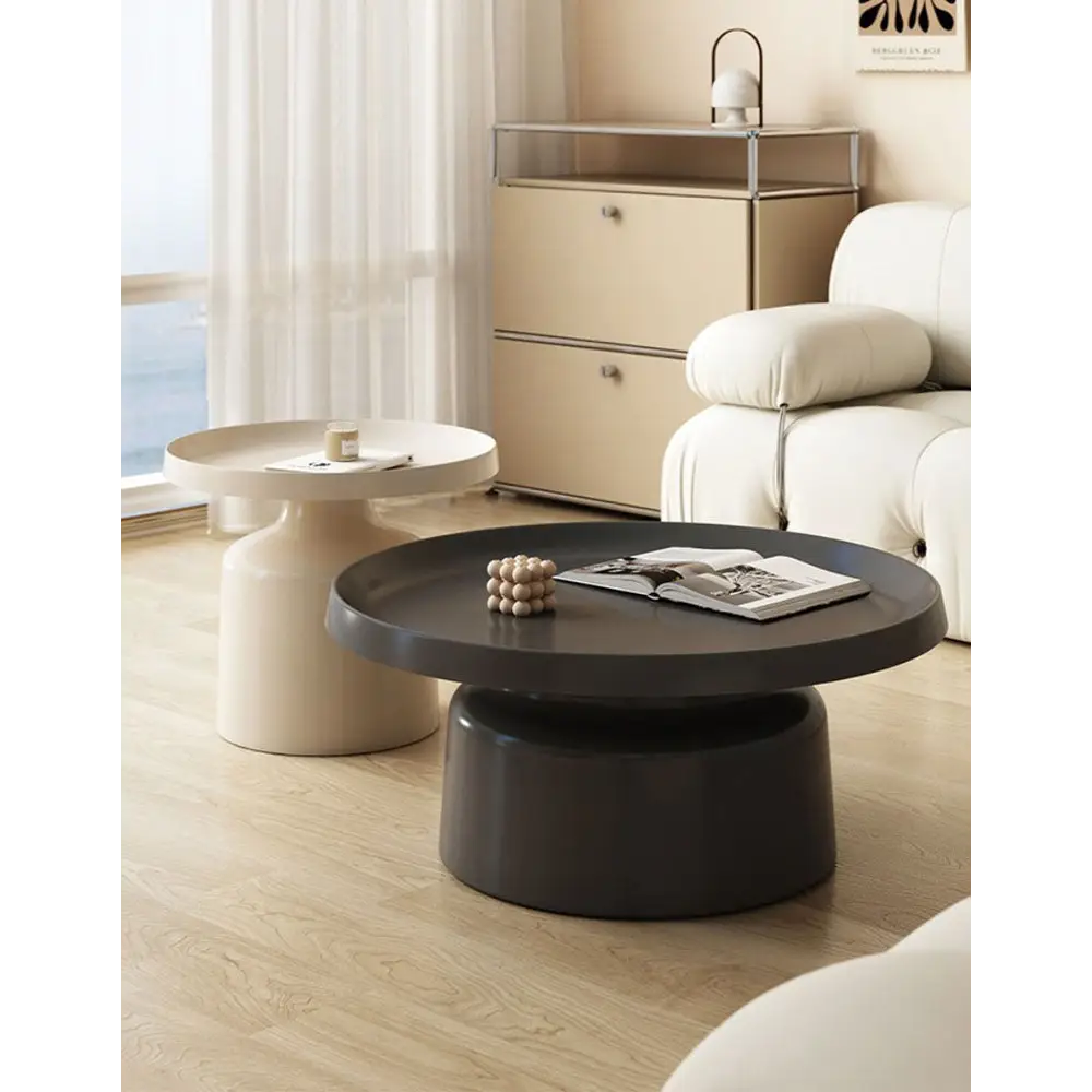 Lucas Coffee Table Set, White & Black｜ DC Concept