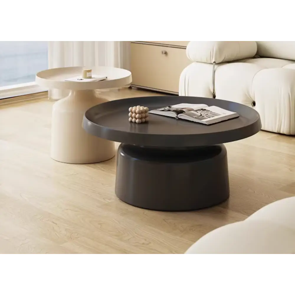 Lucas Coffee Table Set, White & Black｜ DC Concept
