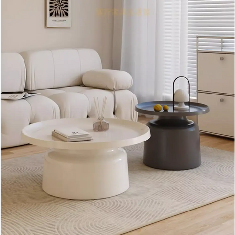 Lucas Coffee Table Set, White & Black｜ DC Concept