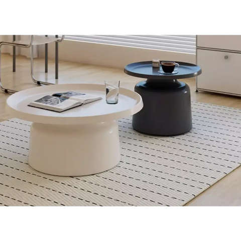 Lucas Coffee Table Set, White & Black｜ DC Concept