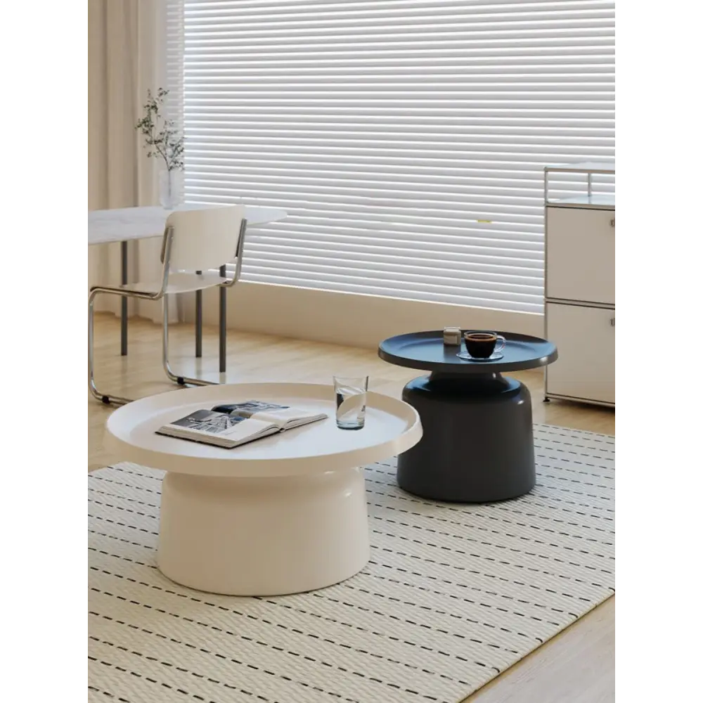 Lucas Coffee Table Set, White & Black｜ DC Concept