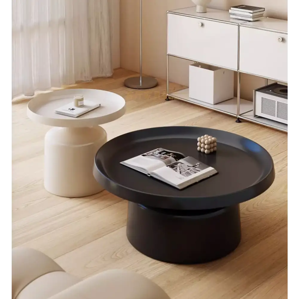 Lucas Coffee Table Set, White & Black｜ DC Concept