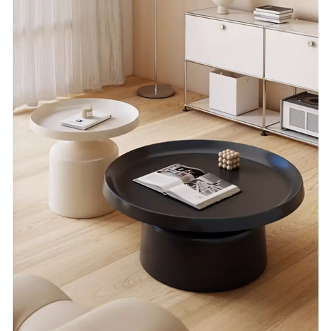 Lucas Coffee Table Set, White & Black｜ DC Concept