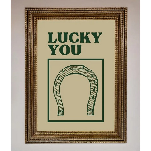 Lucky You Framed Wall Art - A3 (29.7 x 42 cm) / Ornate Gold - Framed Print