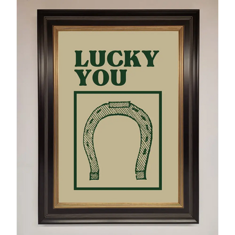 Lucky You Framed Wall Art - B0 (100 x 141 cm) / Black Gold - Framed Print