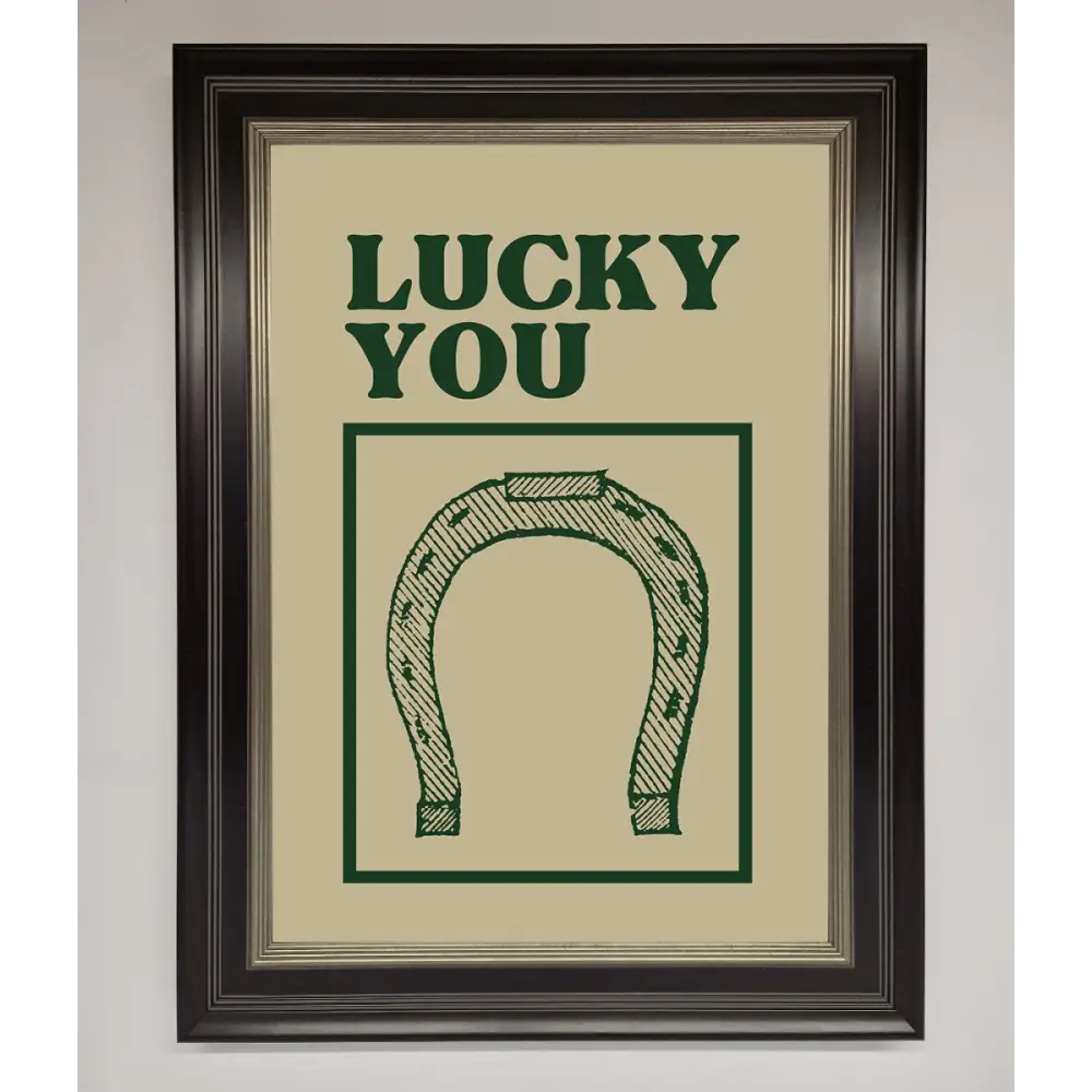 Lucky You Framed Wall Art - B0 (100 x 141 cm) / Black Silver - Framed Print