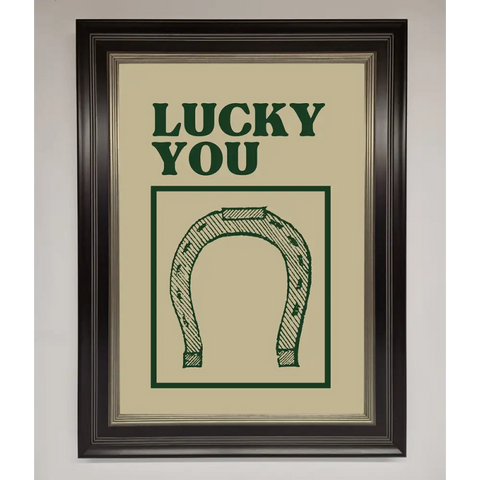Lucky You Framed Wall Art - B0 (100 x 141 cm) / Black Silver - Framed Print