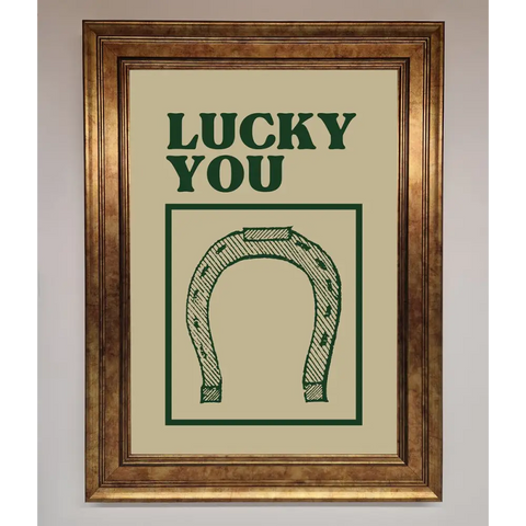 Lucky You Framed Wall Art - B0 (100 x 141 cm) / Bronze - Framed Print