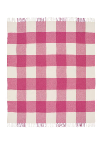 Lucy's Raspberry Checker Throw