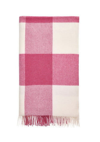 Lucy's Raspberry Checker Throw