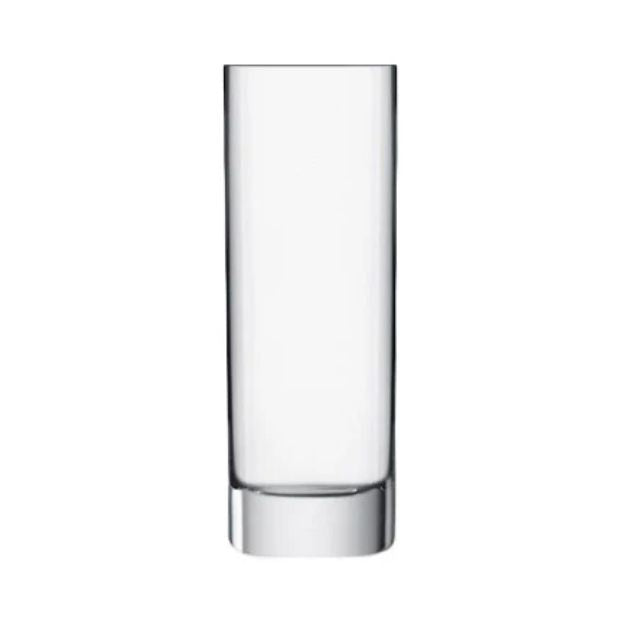 Luigi Bormioli Strauss clear glass high ball glass with thick rounded base 390ml set of 6 perfect for cocktails