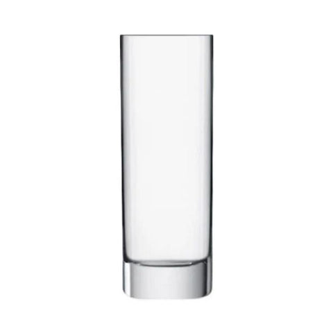Luigi Bormioli Strauss clear glass high ball glass with thick rounded base 390ml set of 6 perfect for cocktails