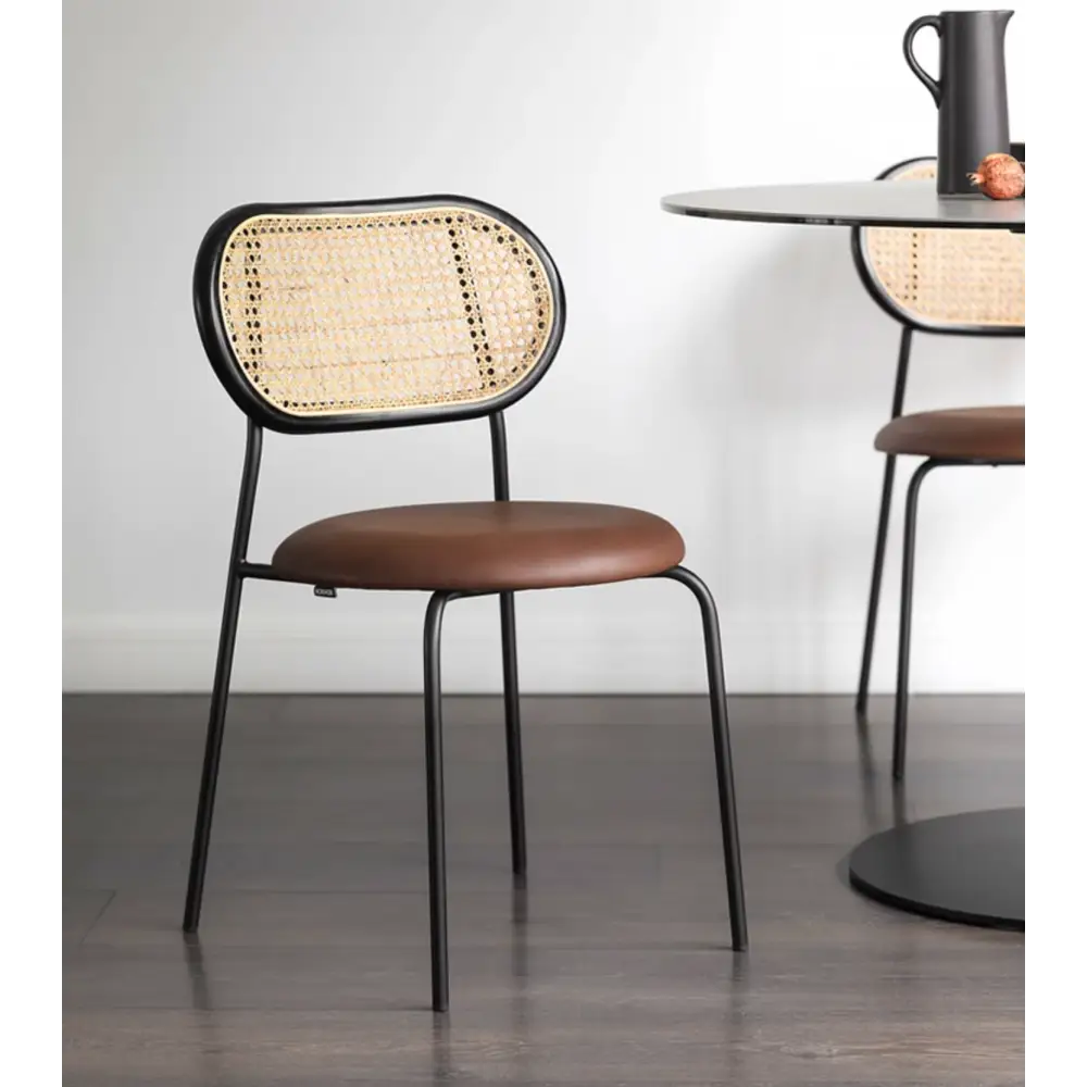 Luna Rattan Dining Chair, Oak｜ DC Concept