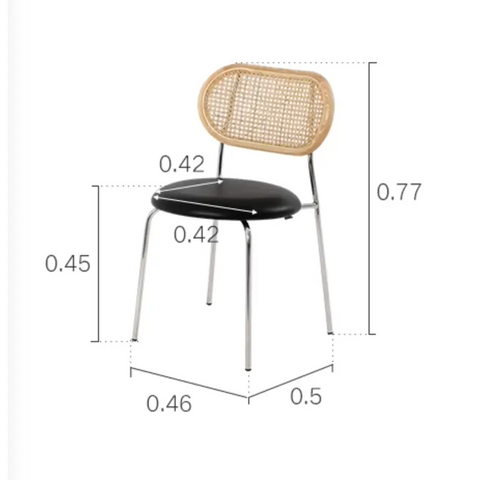 Luna Rattan Dining Chair, Oak｜ DC Concept