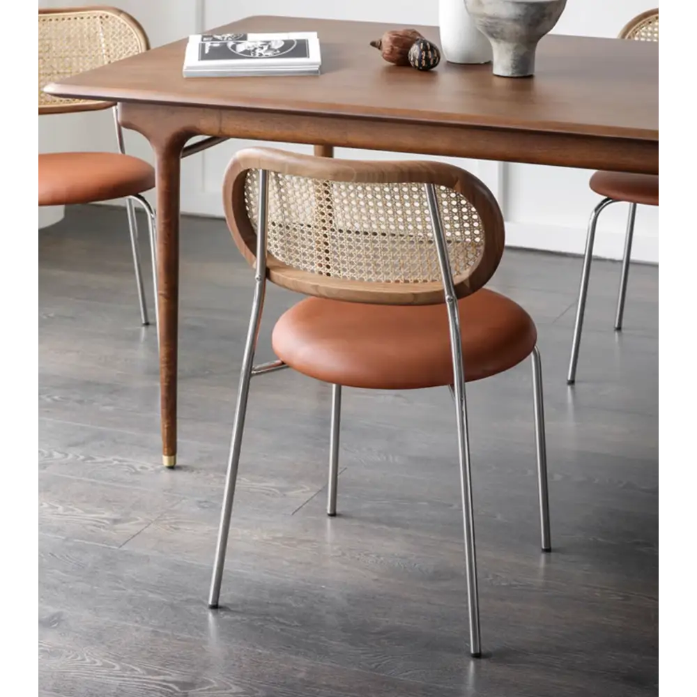 Luna Rattan Dining Chair, Oak｜ DC Concept