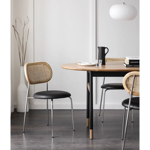 Luna Rattan Dining Chair, Oak｜ DC Concept