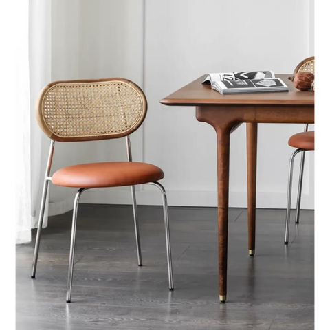 Luna Rattan Dining Chair, Oak｜ DC Concept