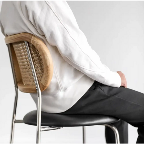 Luna Rattan Dining Chair, Oak｜ DC Concept