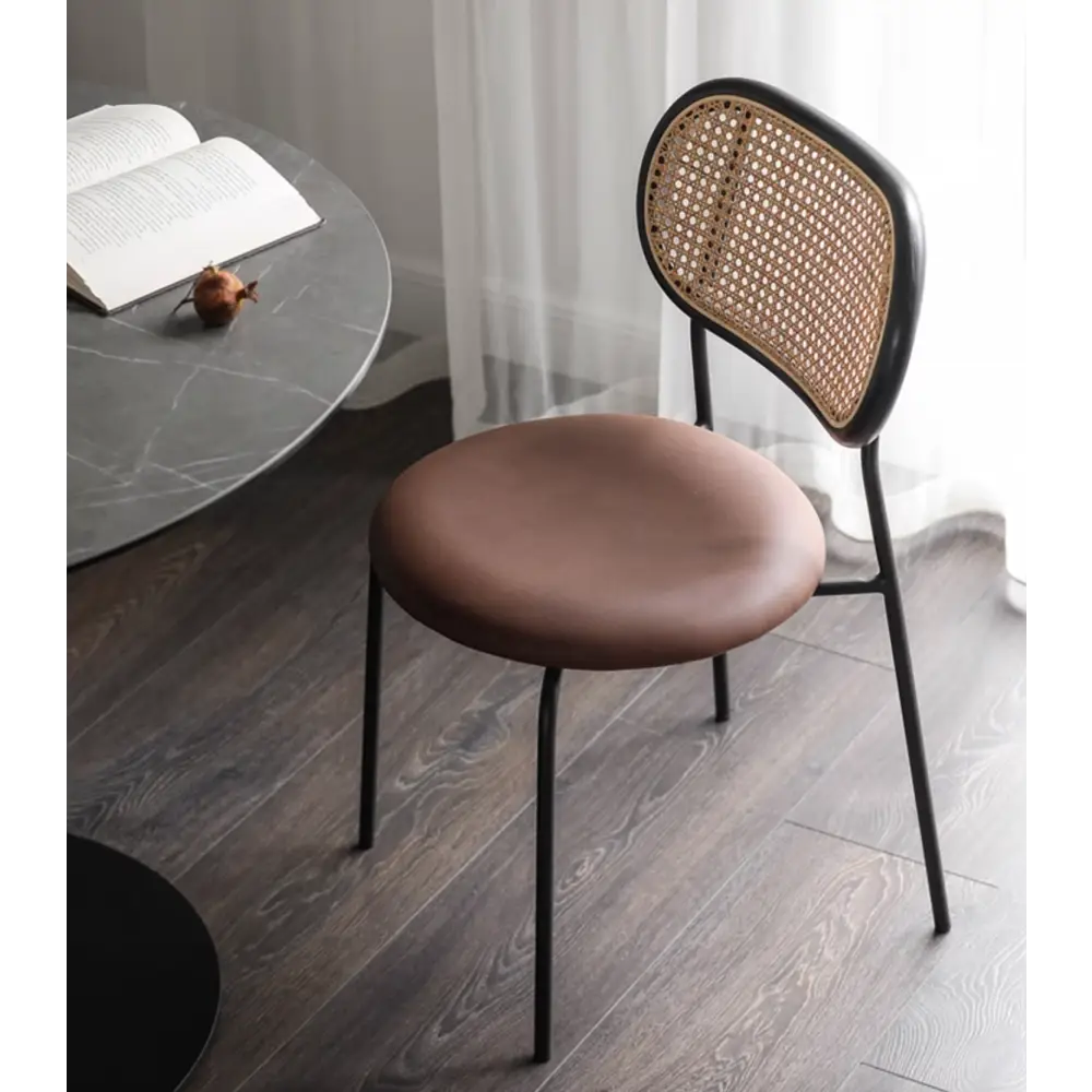 Luna Rattan Dining Chair, Oak｜ DC Concept