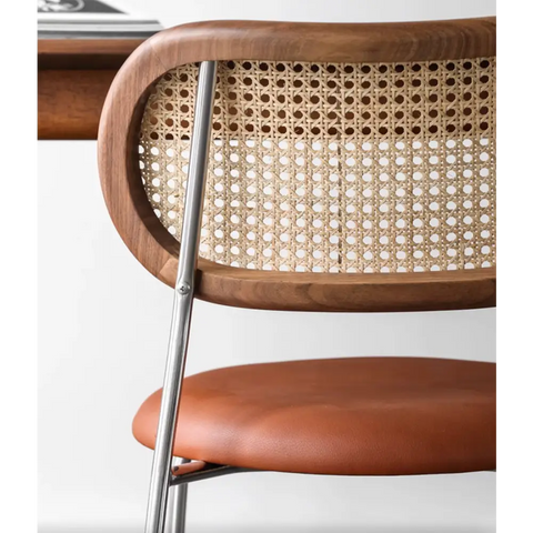 Luna Rattan Dining Chair, Oak｜ DC Concept