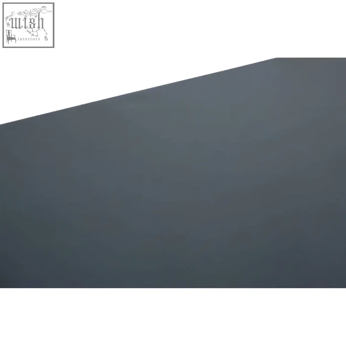 A sleek matte black luxor three drawer rectangular console table panel with smooth surface and clean edges