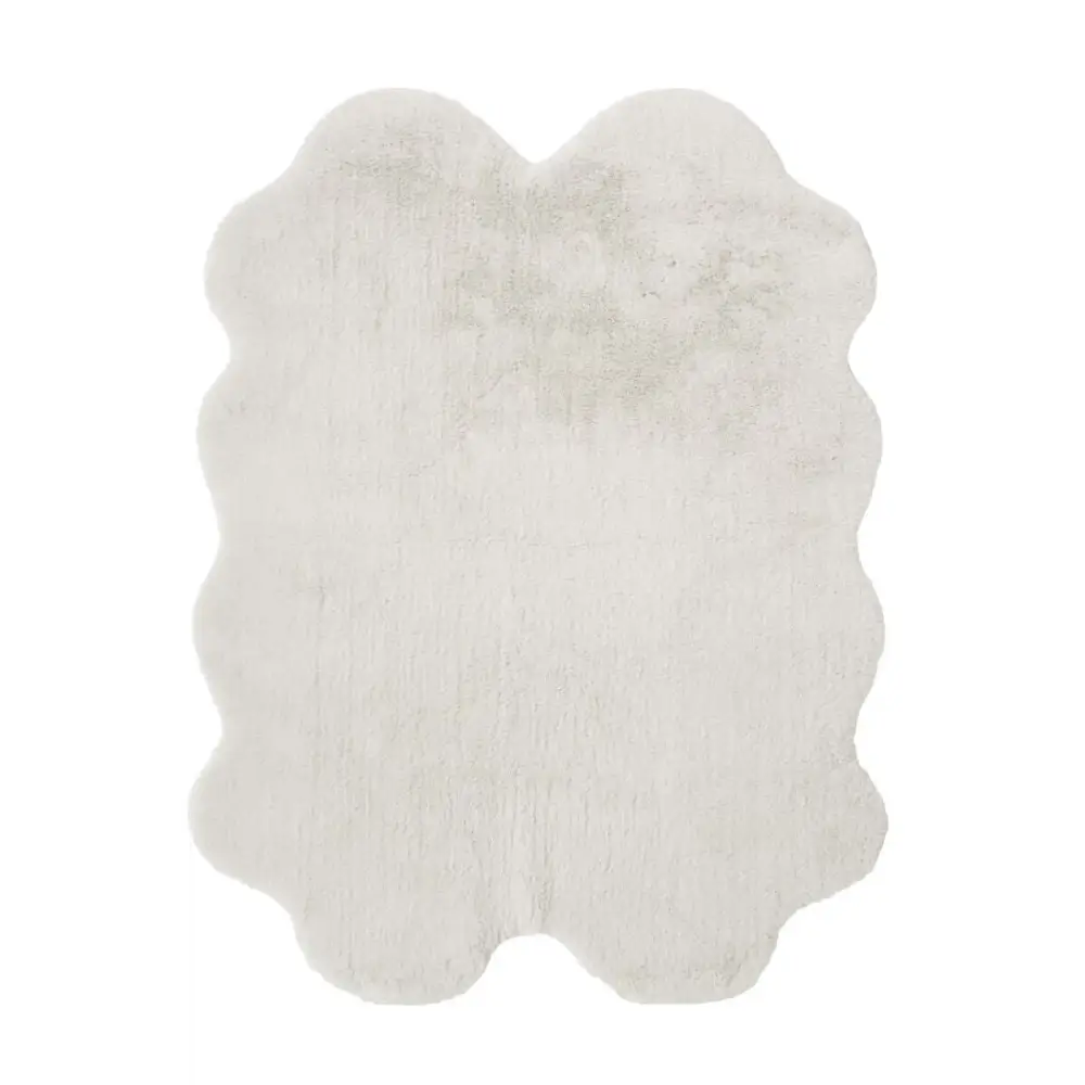 Luxury Fur Shaggy Rug – Ultra-Soft Geometric - 105X140 cm / Cream - Rugs