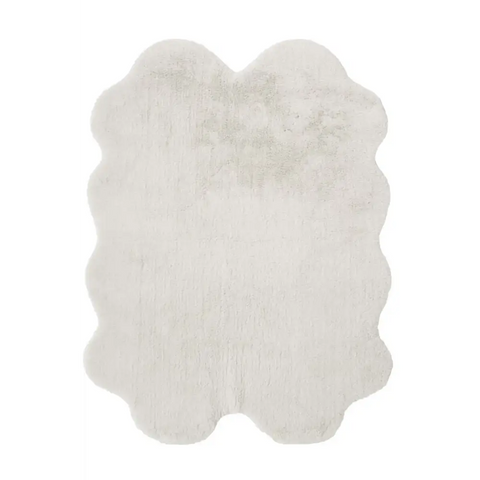 Luxury Fur Shaggy Rug – Ultra-Soft Geometric - 105X140 cm / Cream - Rugs