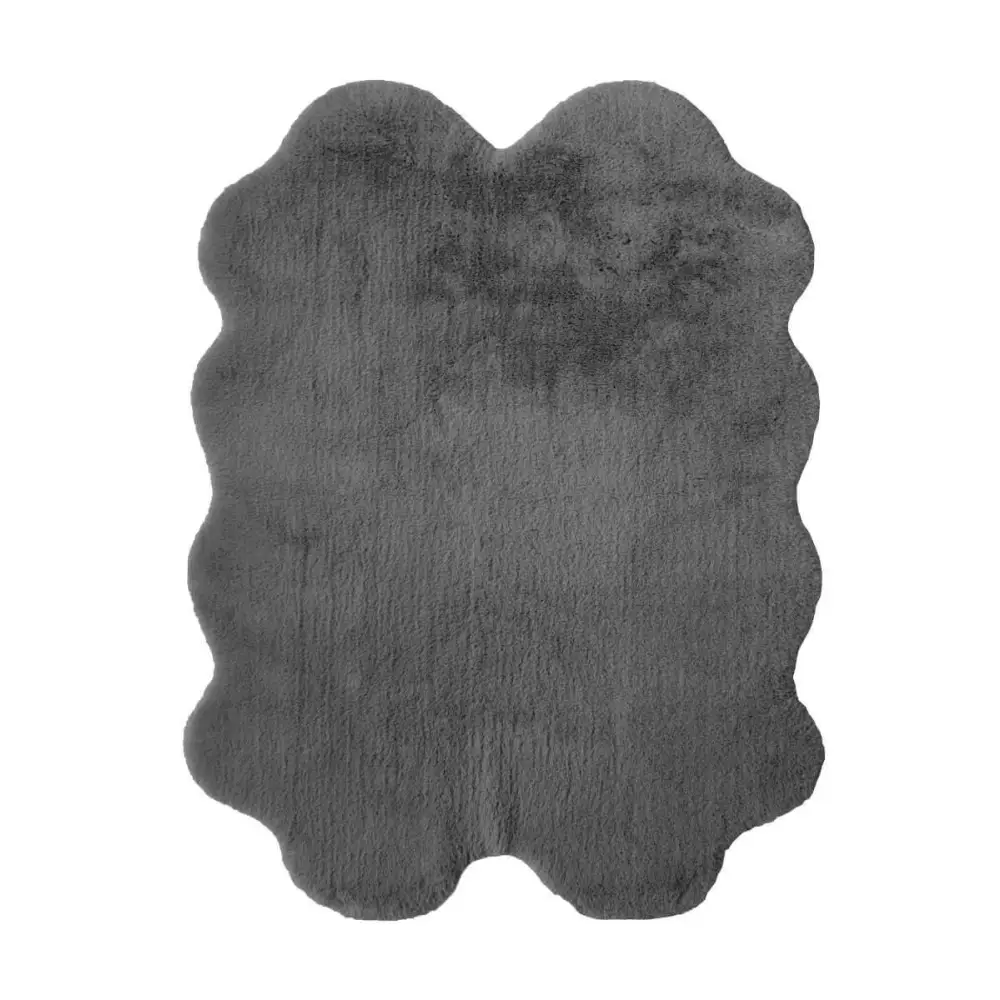 Luxury Fur Shaggy Rug – Ultra-Soft Geometric - 105X140 cm / Grey - Rugs