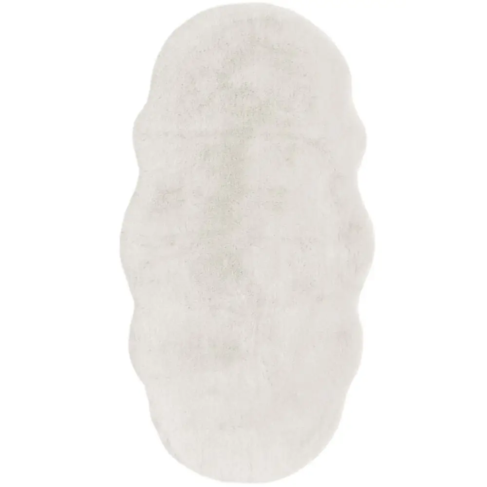 Luxury Fur Shaggy Rug – Ultra-Soft Geometric - 70X140 cm / Cream - Rugs