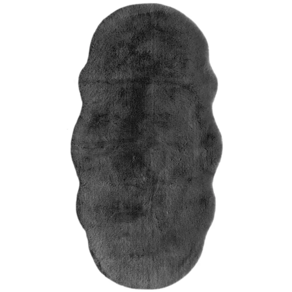 Luxury Fur Shaggy Rug – Ultra-Soft Geometric - 70X140 cm / Grey - Rugs