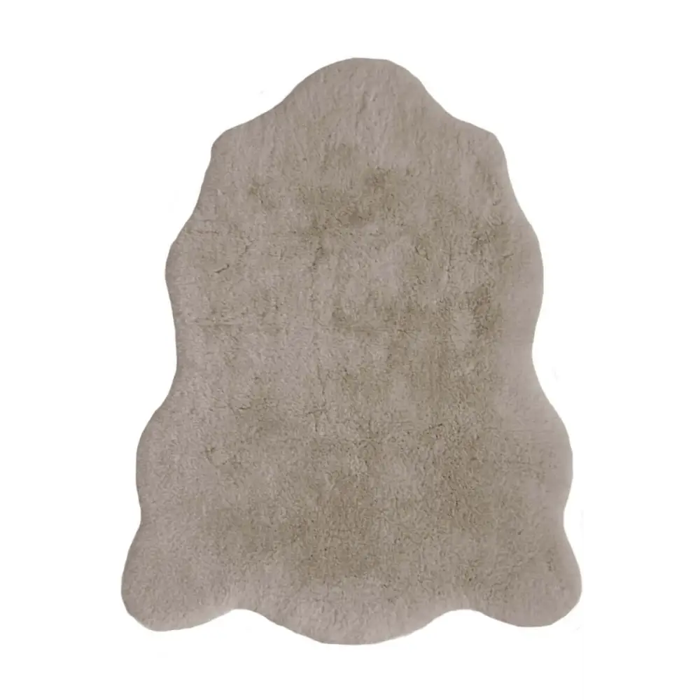 Luxury Fur Shaggy Rug – Ultra-Soft Geometric - 70X90 cm / Beige - Rugs