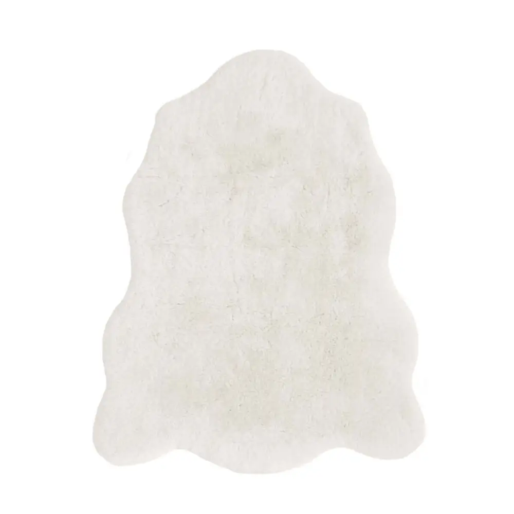 Luxury Fur Shaggy Rug – Ultra-Soft Geometric - 70X90 cm / Cream - Rugs
