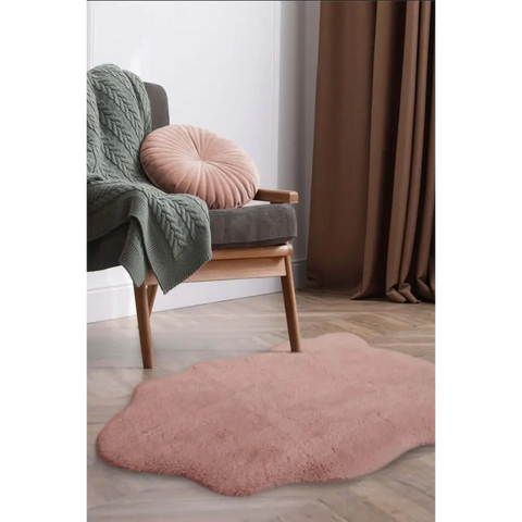 Luxury Pink Faux Fur Rug - Rugs