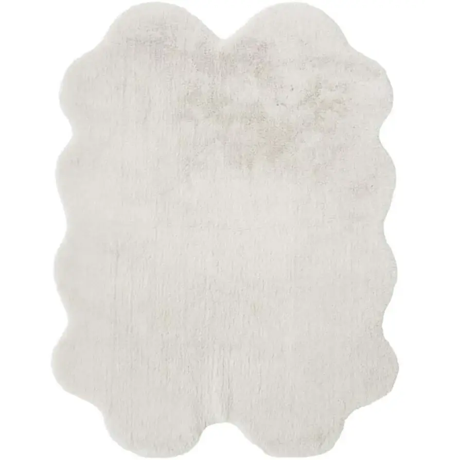 Luxury White Faux Fur Rug - 105X140 cm - Rugs