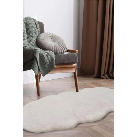 Luxury White Faux Fur Rug - Rugs