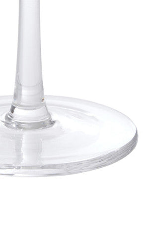 Clear glass base of lyle set four cocktail glasses with smooth rounded shape and thin stem for elegant drinks