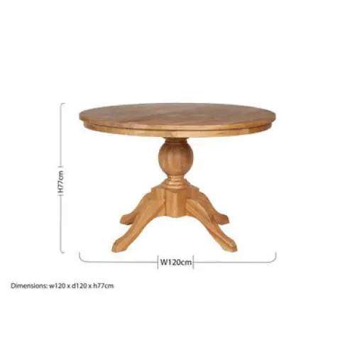 Lyon American Oak Wood Dining Table