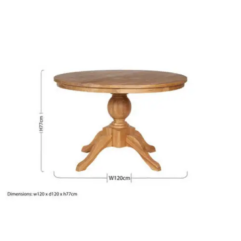 Lyon American Oak Wood Dining Table