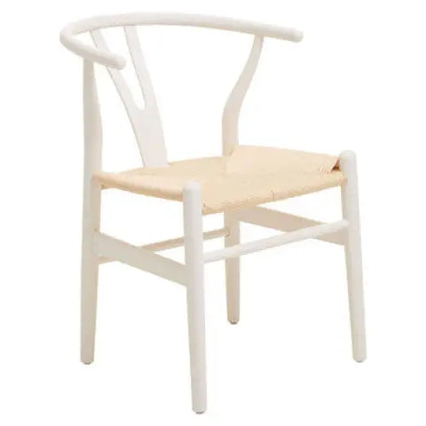 Lyon Wishbone Antique White Chair - Dining Chair