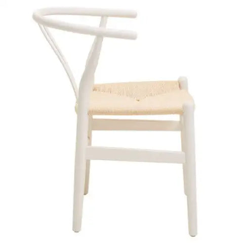 Lyon Wishbone Antique White Chair - Dining Chair