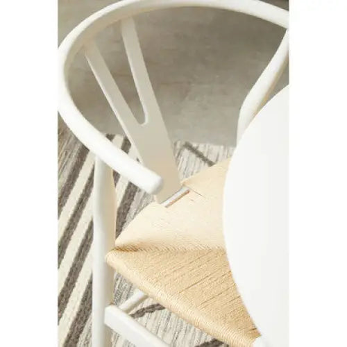 Lyon Wishbone Antique White Chair - Dining Chair