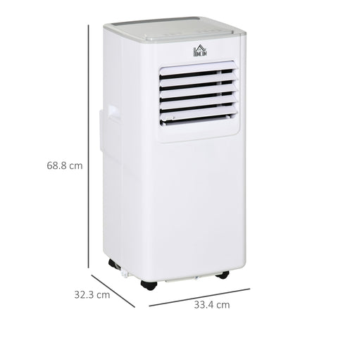 HOMCOM 7000 BTU Air Conditioning Unit, 3-in-1 Portable Air Conditioner, Dehumidifier, Cooling Fan with 2 Speeds, 24H Timer, Remote Control, LED Display, Window Venting Kit, 15m\'c2\'b2