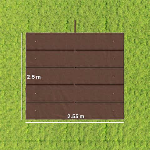 Outsunny Retractable Pergola Cover, 2.55 x 2.5 m Replacement Canopy Fabric for 3 x 3 m Frame, Roof Top Only, Brown