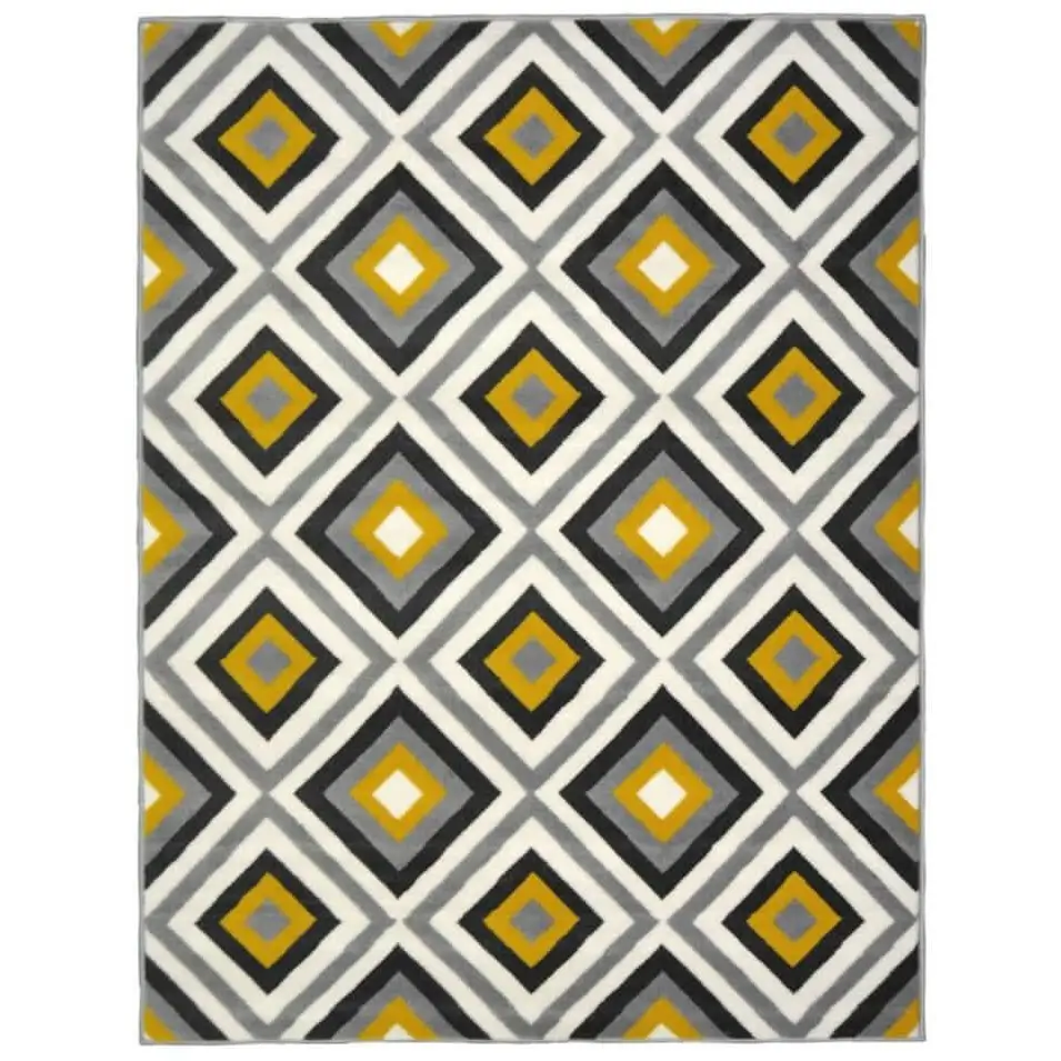 Maestro Geometric Yellow Rug | 3658 GB12 - 80X140 cm - Rugs
