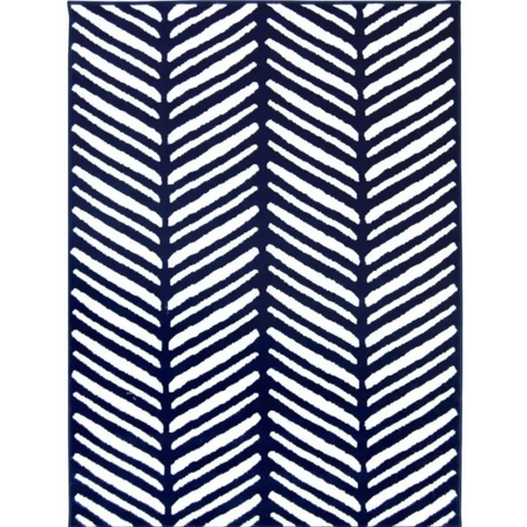 Maestro Herringbone Blue Rug - 80X150 cm - Rugs