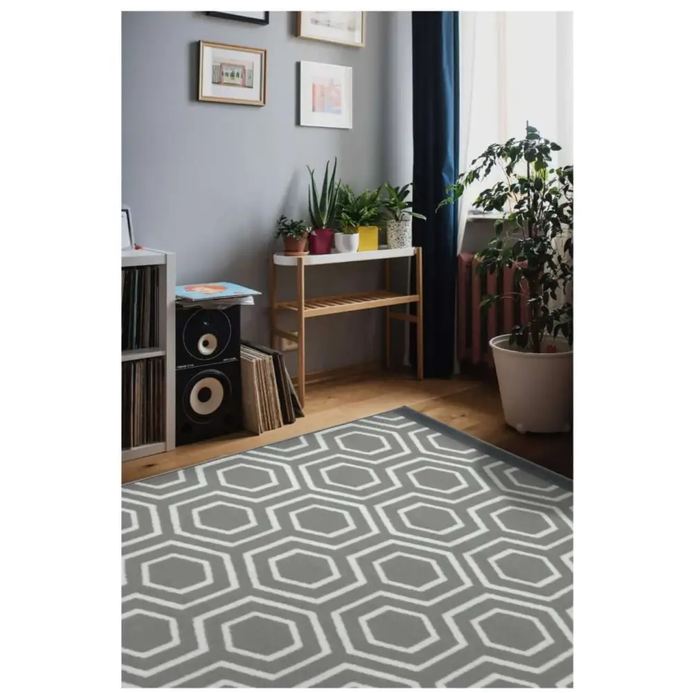 Maestro Honeycomb Grey Rug | 3035 WS25 - Rugs
