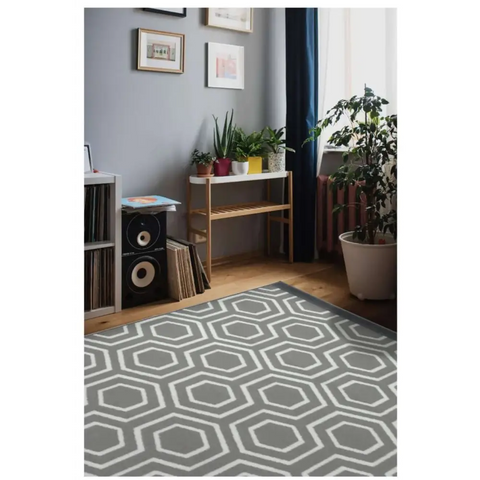 Maestro Honeycomb Grey Rug | 3035 WS25 - Rugs