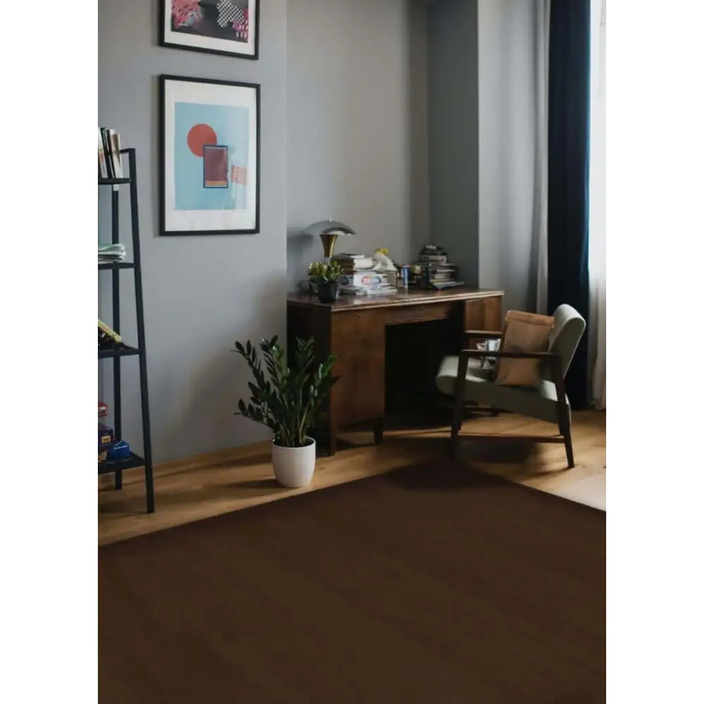 Maestro Solid Brown Rug - Rugs
